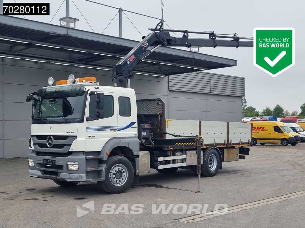 Mercedes Axor 1829 4X2 Hiab 144 E-4 Hipro Kran Crane  3-Pedals Euro 5