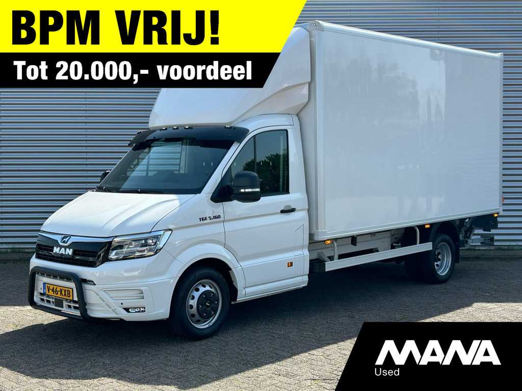 Man TGE 3.160 Bakwagen Laadklep Nieuw BPM VRIJ Dhollandia Trekhaak Leer