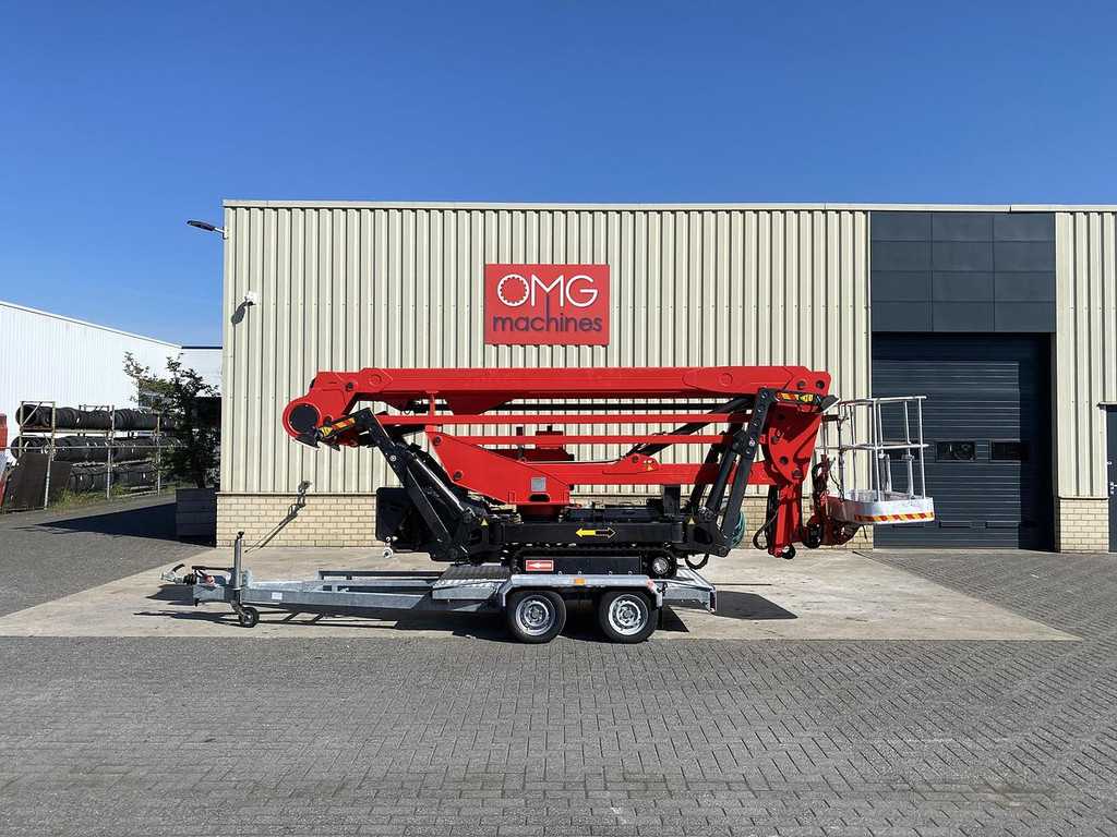2012 Platform Basket Spider 22.10, Spin hoogwerker met aanhangwagen