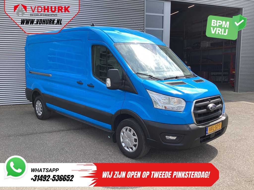 Ford Transit 350 2.0 TDCI 130 pk L3H2 Trend EXPORT ONLY Carplay/ Stoelverw./ 2,8T Trekverm./ Trekhaak/ Navi/ Airco
