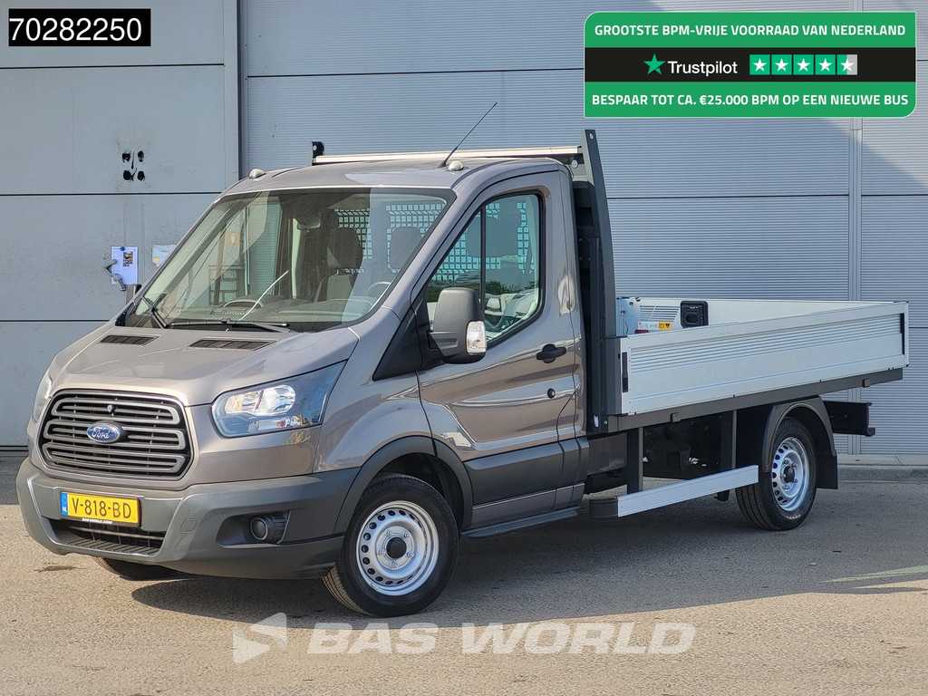 Ford Transit 105pk Open Laadbak Airco Cruise Euro6 Pritsche Pickup Open Box Airco Trekhaak Cruise control