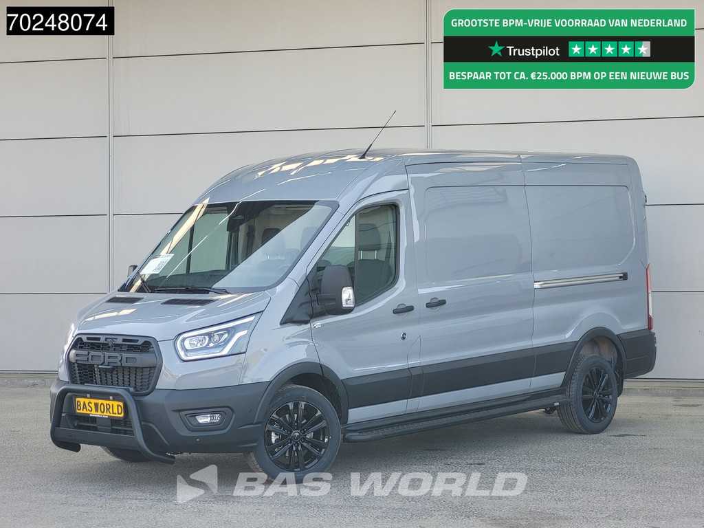Ford Transit 165pk Automaat Limited Black Edition Dubbele schuifdeur L3H2 ACC 360camera Navi CarPlay Xenon Camera 11m3 Airco