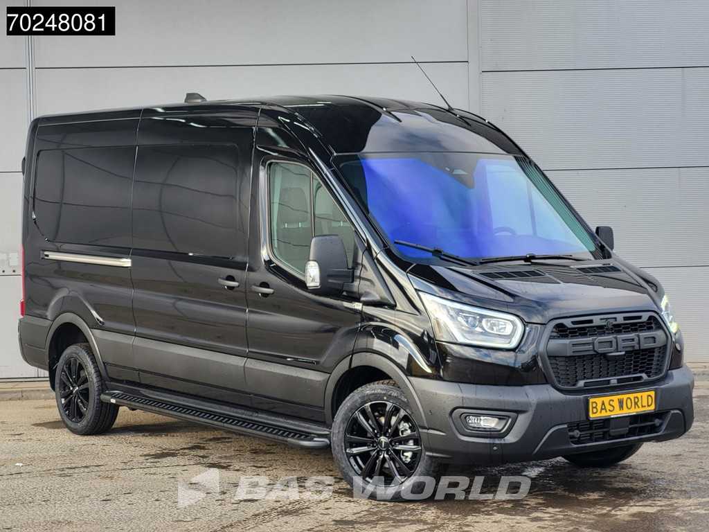Ford Transit 165pk Automaat Black Edition 2025 model Dubbele schuifdeur L3H2 ACC 360camera Navi CarPlay Xenon Camera 11m3 Airco