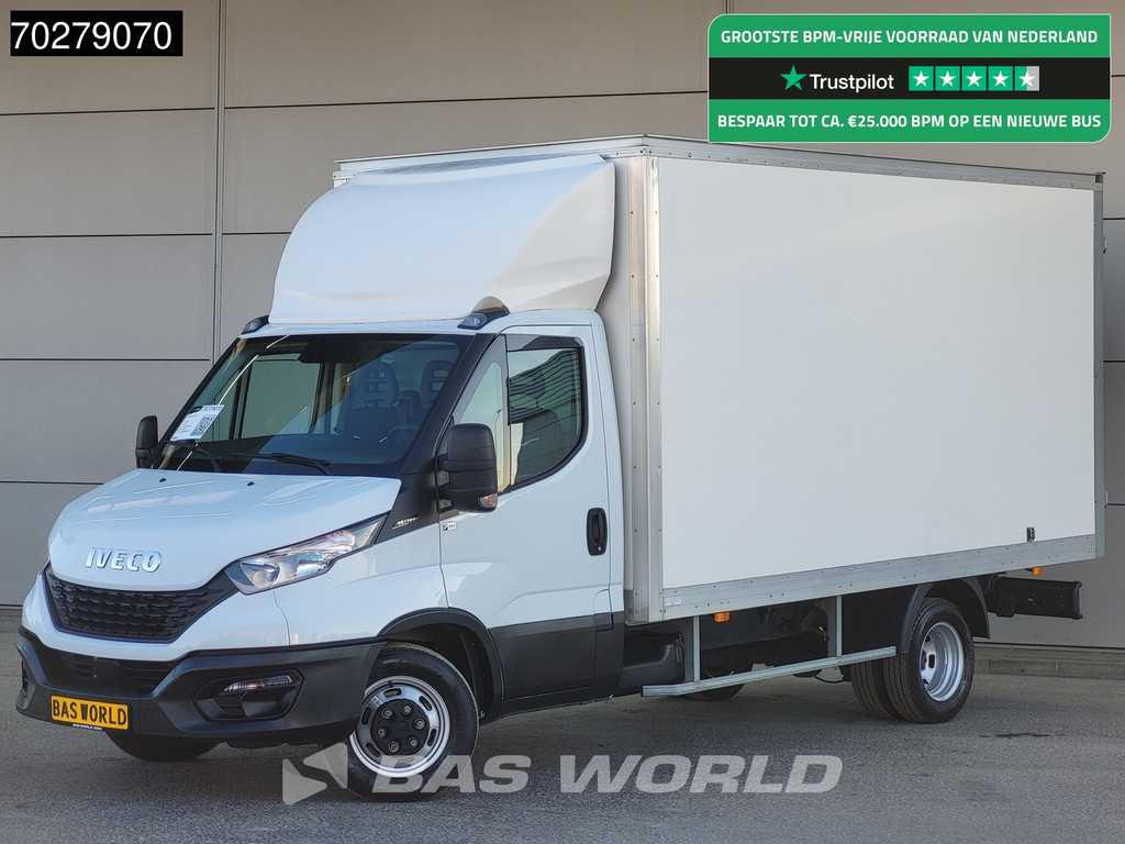 Iveco Daily 35C16 Bakwagen Dubbellucht Achterdeuren Airco Cruise Euro6 Meubelbak Koffer 19m3 Airco Cruise control