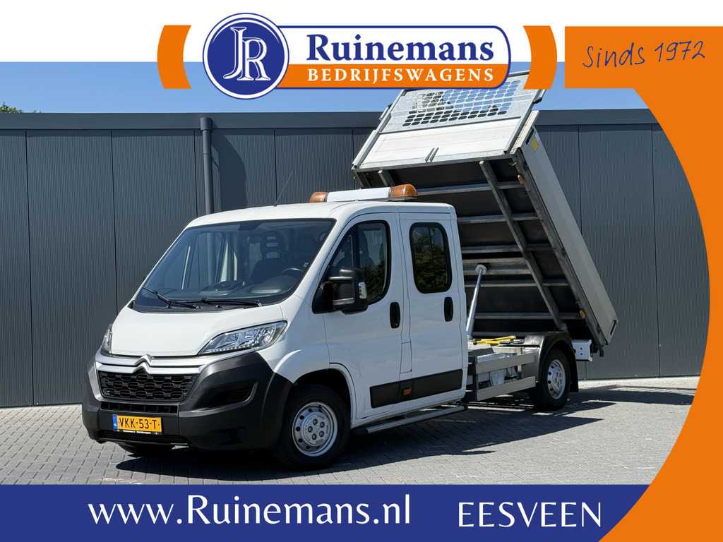 Citroën Jumper 2.2 BlueHDi 141 PK EURO 6 / L4 MAXI  / KIPPER / 7 PERS / DUBBELE CABINE / PICK UP  / 2.5 TONS TREKHAAK / LED