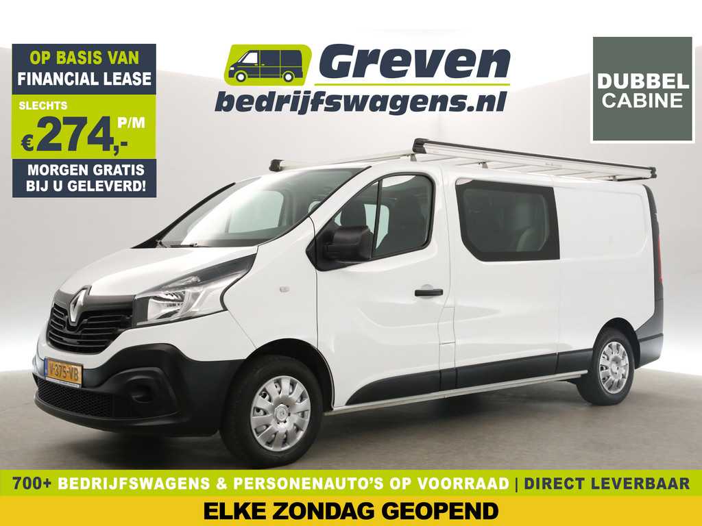 Renault Trafic 1.6 dCi T29 L2H1 | Dubbele Cabine | 6 Persoons | Airco Cruise Navi Trekhaak PDC Imperiaal Elektrpakket
