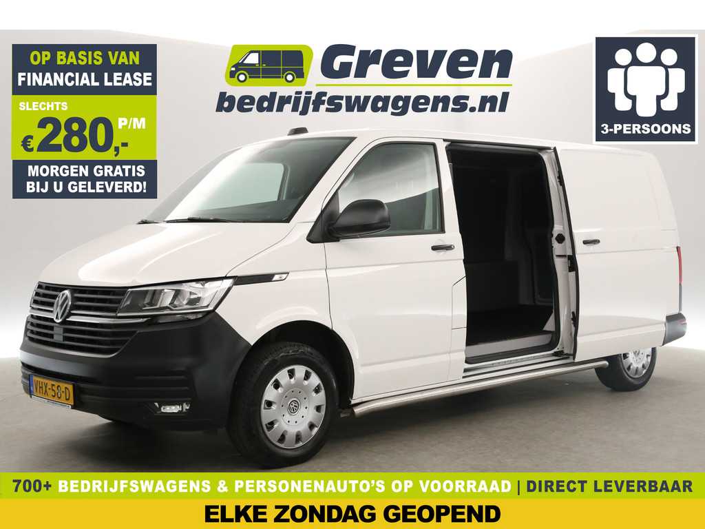 Volkswagen Transporter 2.0 TDI L2H1 Airco Cruise Carplay 2xSchuifdeur Navigatie PDC 3 Persoons Elektrpakket
