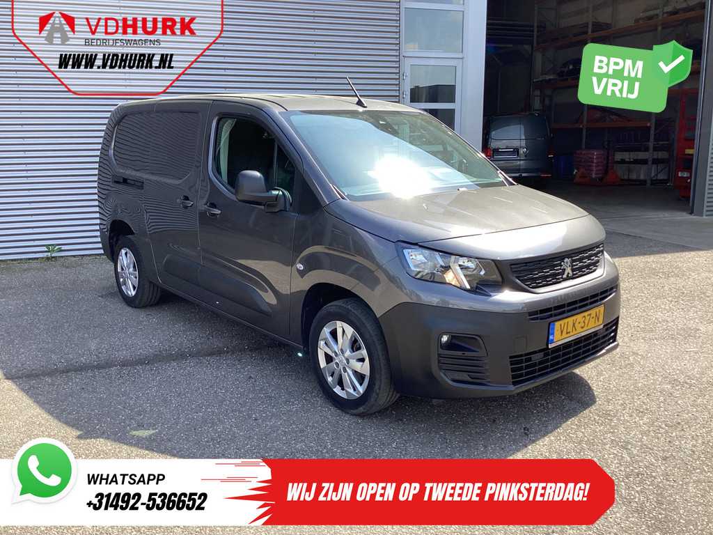 Peugeot Partner 1.5 HDI 130 pk Aut. L2 BPM VRIJ! 3 Pers./ Navi/ Keyless/ Carplay/ Camera/ PDC/ LMV/ Cruise/ Airco