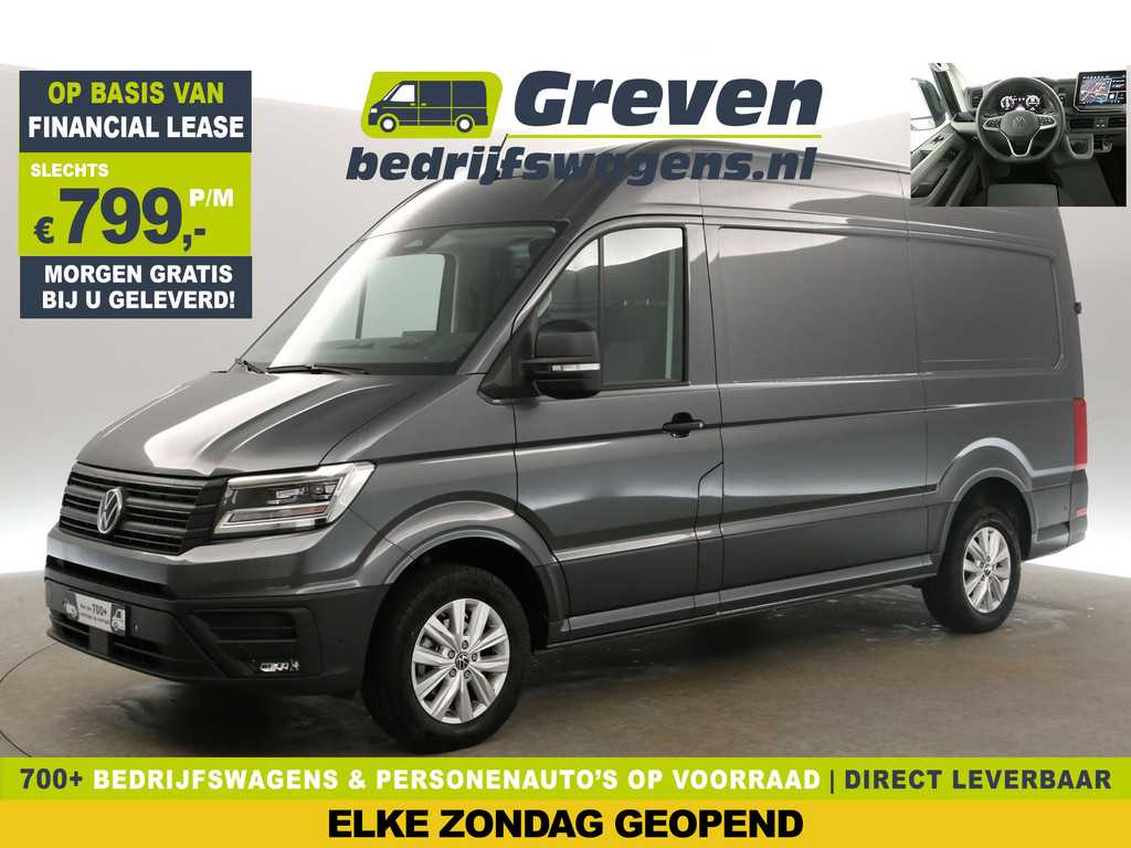 Volkswagen Crafter 2.0 TDI DSG HIGHLINE EXCLUSIVE L3H3 | FACELIFT MODEL | BPM VRIJ | NIEUW 3000KG TREKHAAK VIRTUAL ADAPTIVE CRUISE LED 140PK CARPLAY 17"LMV