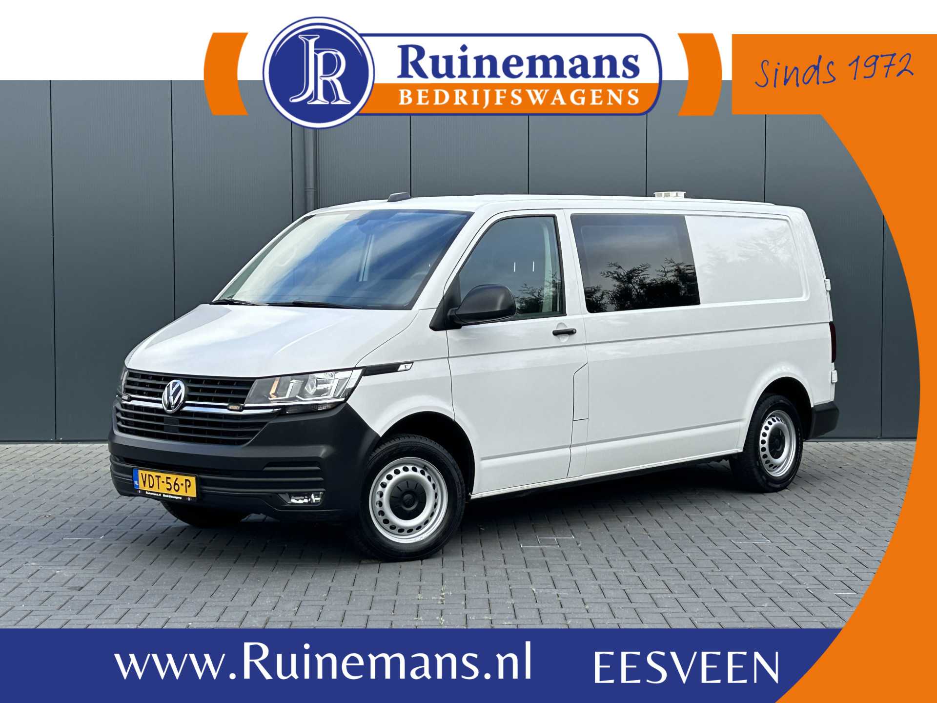 Volkswagen Transporter 2.0 TDI 150 PK AUTOMAAT 6.1 / L2H1 / DUBBEL CABINE / AIRCO / CRUISE / NAVI / TREKHAAK