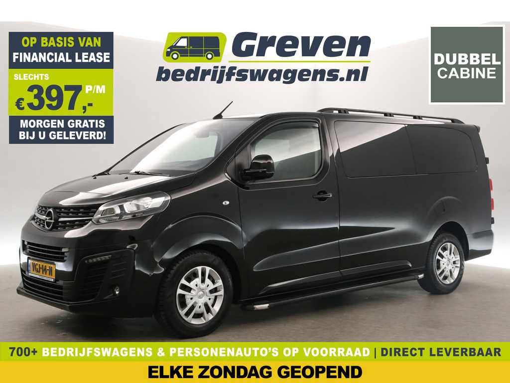 Opel Vivaro 2.0 CDTI L3H1 | 177PK | Dubbele Cabine | 5 Persoons | Automaat 360Camera Airco Carplay Cruise LED Navi PDC Trekhaak