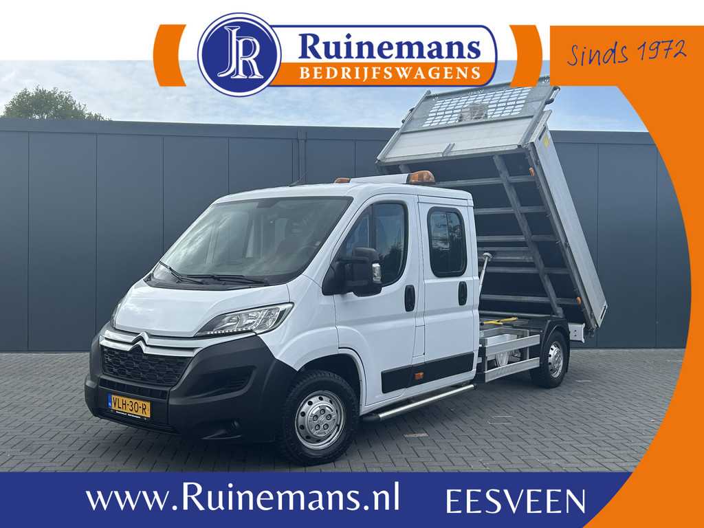 Citroën Jumper 2.2 BlueHDi 141 PK EURO 6 / L4 MAXI / KIPPER / 7 PERS / DUBBELE CABINE / PICK UP / 2.5 TONS TREKHAAK / LED