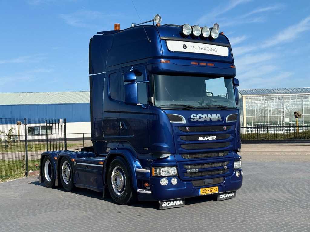 Scania R520 6X2/4, VOLLUCHT, RETARDER, 2 TANKS, TOPLINE.