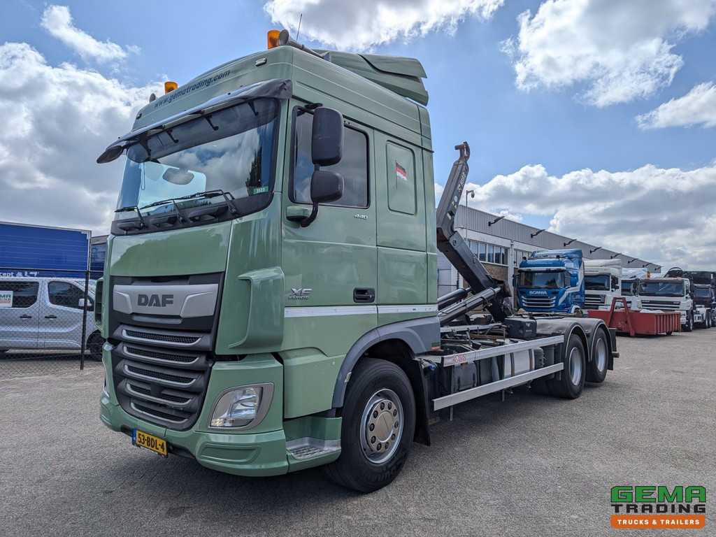DAF XF 440 FAS 6x2 Spacecab Euro6A - HaakarmSysteem 21T - Hiab XR21S63 - Lift-As - Dubbele tanks