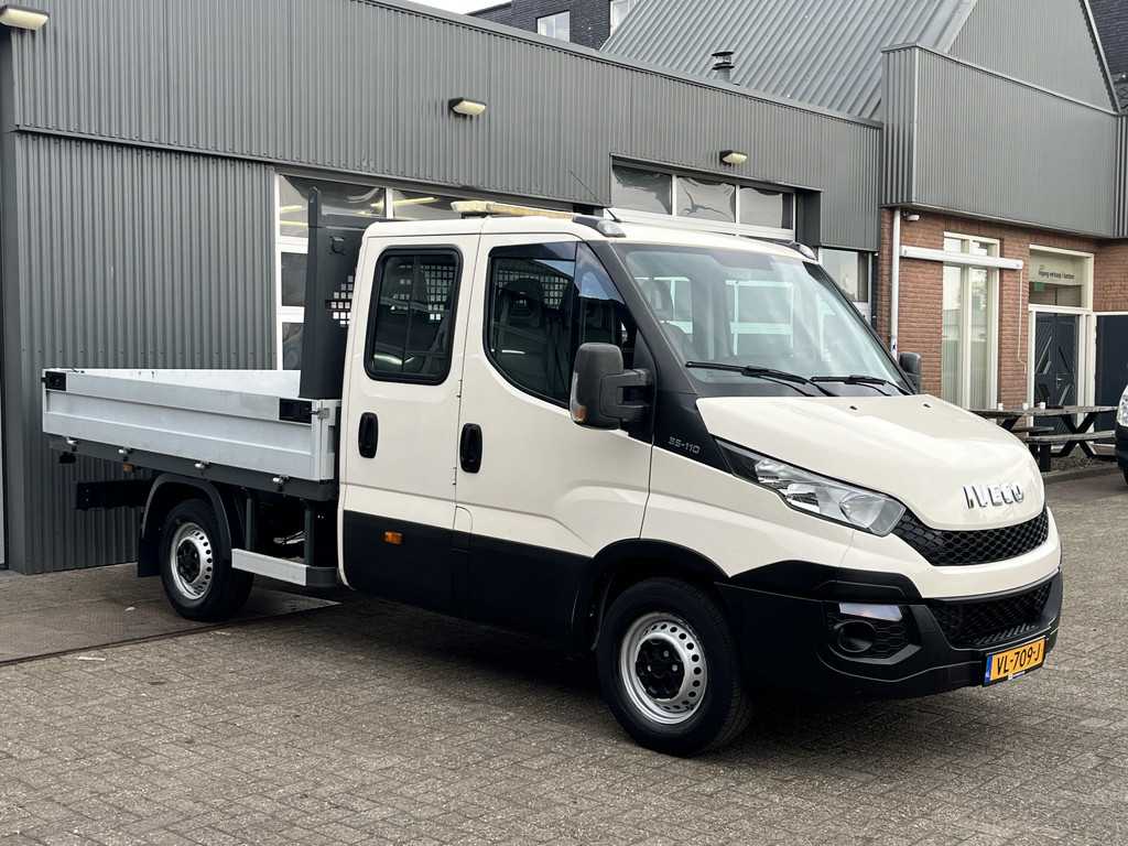 Iveco Daily 35S11D 2.3 Airco Trekhaak 3500kg trekgewicht 7-Persoons Open laadbak Pick-up P-up Bakwagen 1e eigenaar Euro 5 Bpm vrij voor particulier gebruik!!