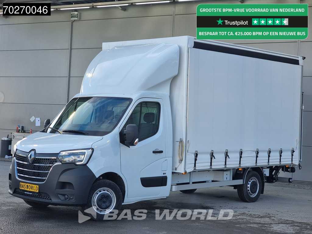 Renault Master 165PK Laadklep Schuifzeil Airco Cruise Bakwagen Meubelbak Zeilenwagen Schuifzeilen Plane 22m3 Airco Cruise control