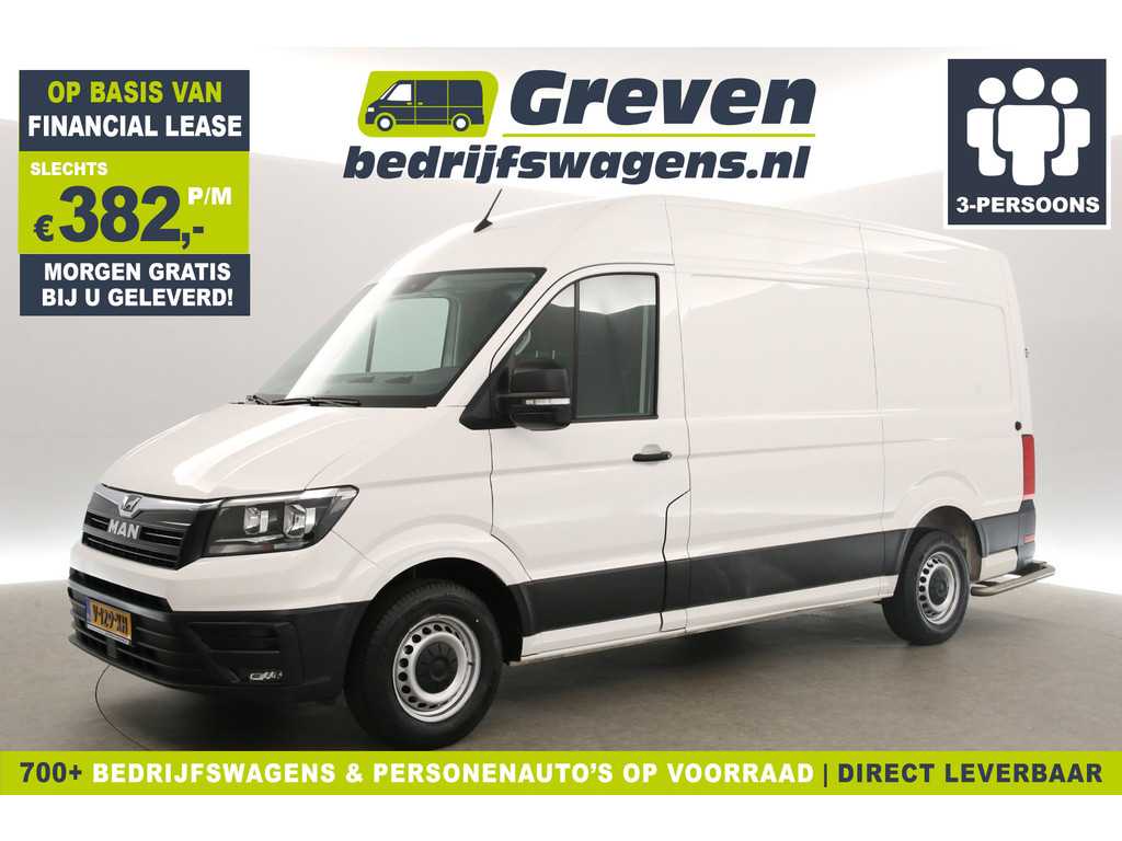 MAN TGE 35 2.0 L3H3 140PK 3000KG Trekgew. Airco Cruise Carplay Navigatie 3 Persoons Elektrpakket