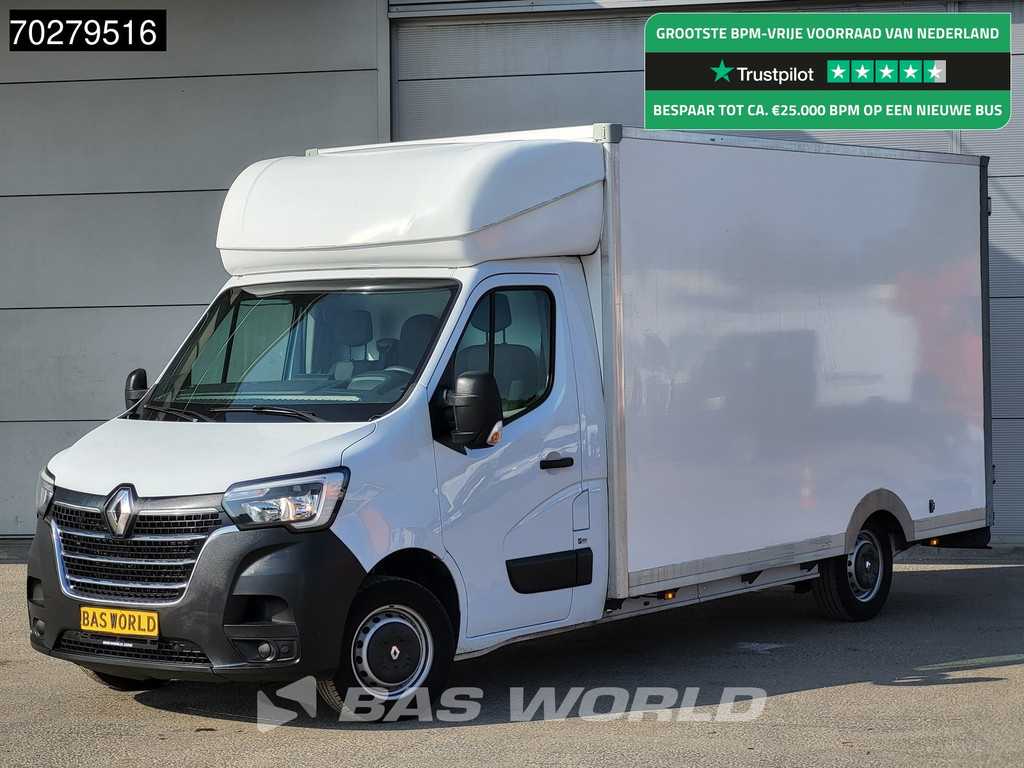 Renault Master 145PK Bakwagen Airco Cruise Navi Meubelbak Plancher Verkoopwagen Foodtruck Paardenwagen 21m3 Airco Cruise control