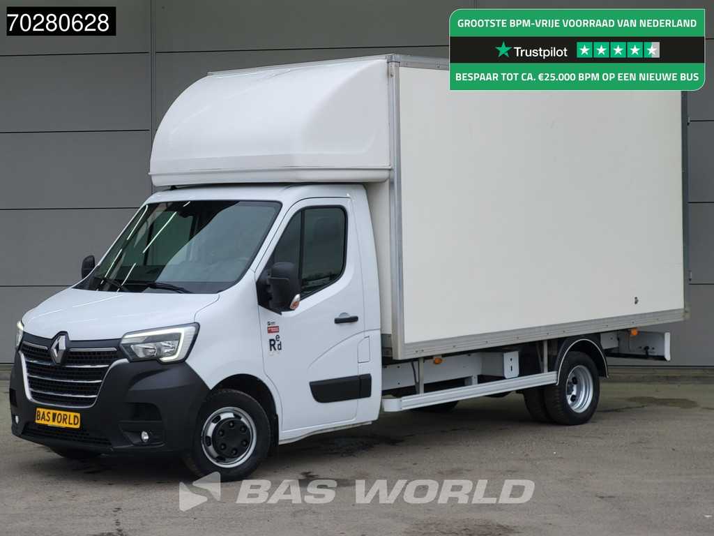 Renault Master 165PK Bakwagen Dubbellucht Achterdeuren LED Airco Cruise Meubelbak Koffer 22m3 Airco Cruise control