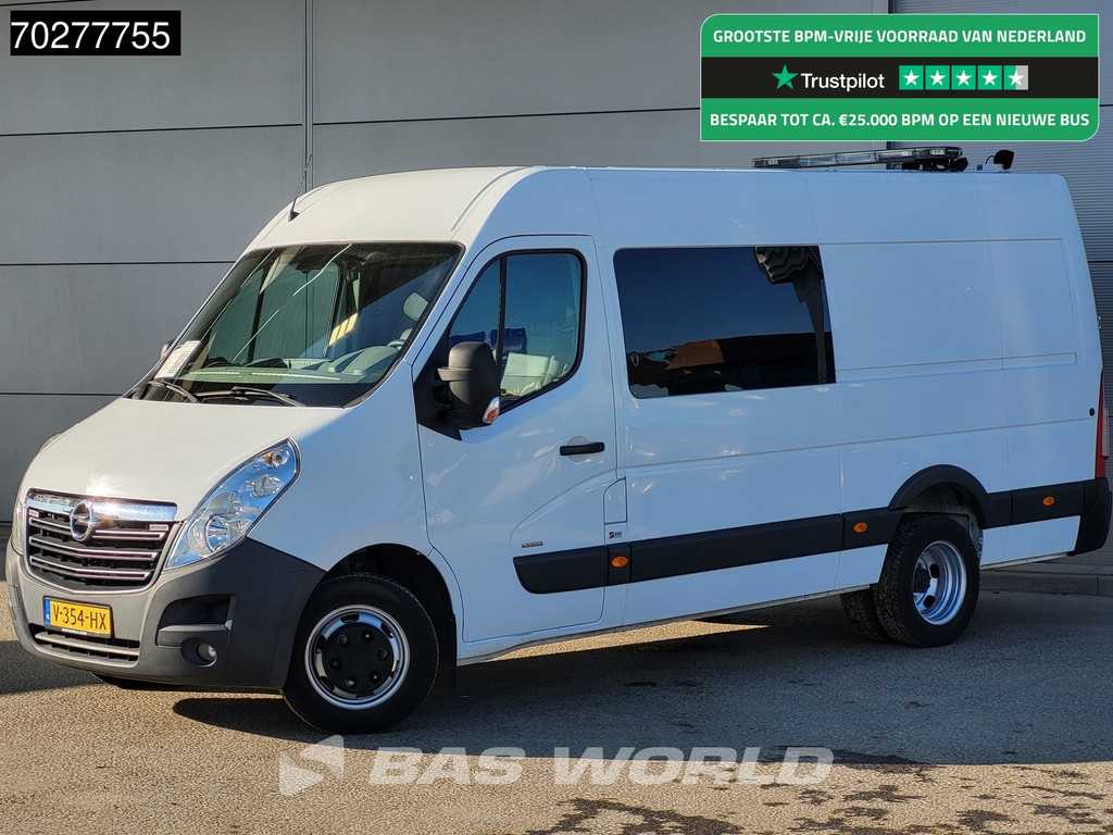 Opel Movano 145PK Dubbel Cabine Euro6 3,5t Trekhaak Navi Airco Cruise Camera Parkeersensoren DC Doka Mixto 11m3 Airco Dubbel cabine Trekhaak Cruise control