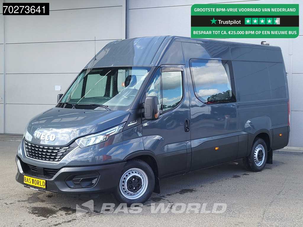Iveco Daily 35S16 Dubbel Cabine Automaat 3,5t Trekhaak Werkplaatsinrichting LED Airco Cruise Camera Parkeersensoren DC Doka Mixto 8m3 Airco Dubbel cabine Trekhaak Cruise control