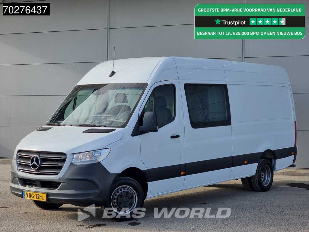 Mercedes Sprinter 514 CDI Automaat Dubbel Cabine L3H2 Dubbellucht 3,5t Trekhaak Airco Cruise Camera L3 Doka Mixto 10m3 Airco Dubbel cabine Trekhaak Cruise control