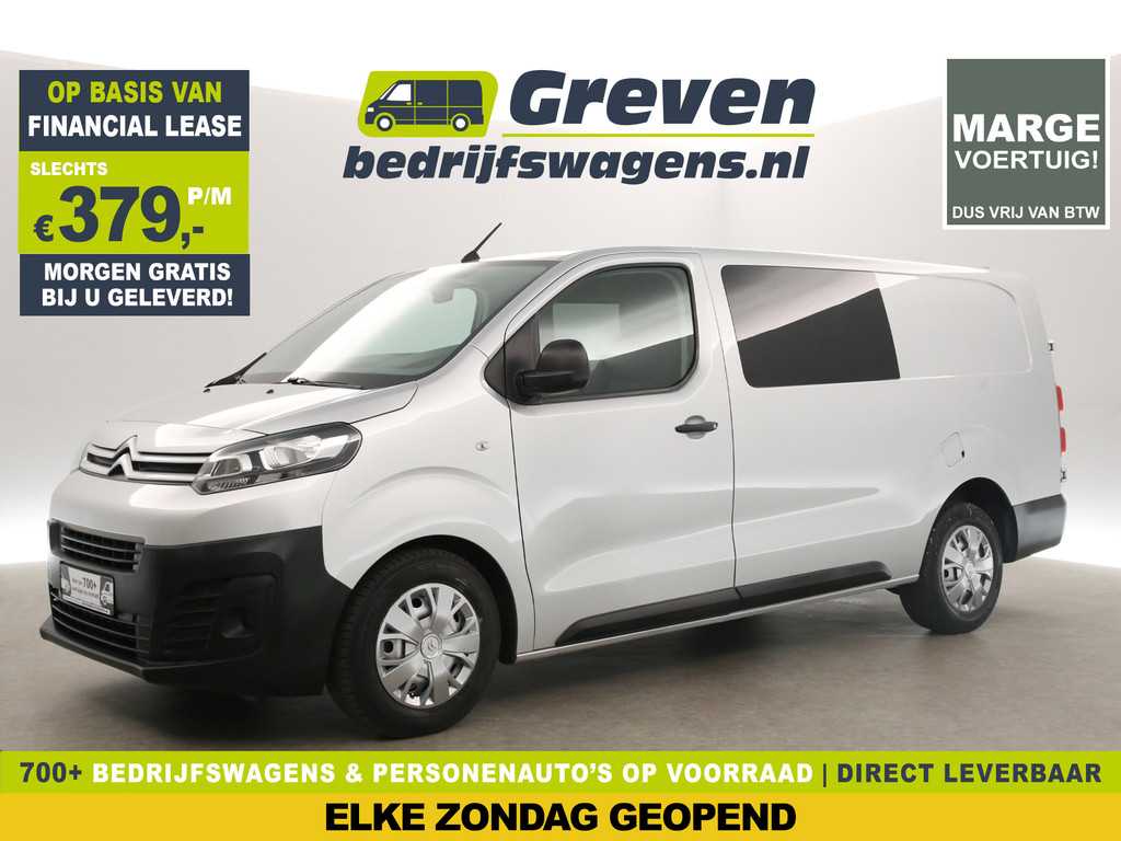 Citroën Jumpy BlueHDI L3H1 | MARGE! | Dubbele Cabine | 5 Persoons | Airco Carplay Cruise Navi PDC Trekhaak