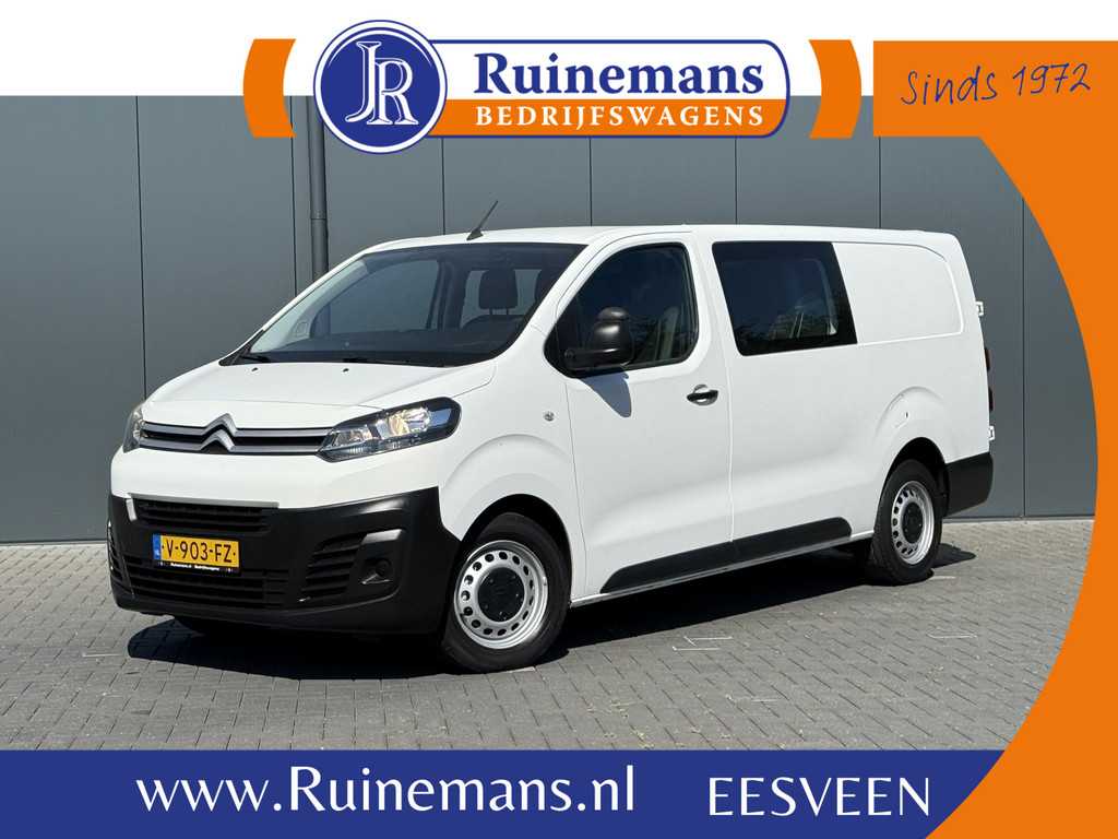 Citroën Jumpy 2.0 BlueHDI 123 PK / L3H1 / DUBBELE CABINE 6-PERS / 2.5 TONS TREKHAAK / AIRCO / CRUISE / NAVI / CARPLAY