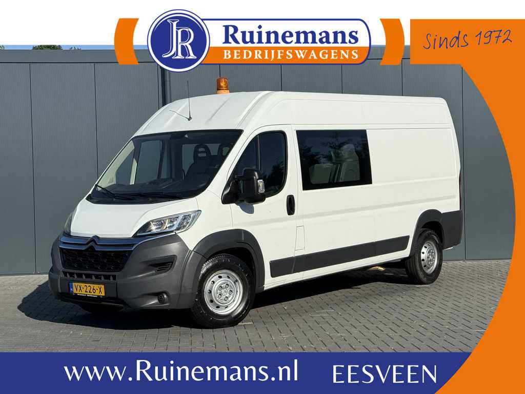 Citroën Jumper 35 2.2 HDI 150 PK / L3H2 MAXI / DUBBELE CABINE 7-PERS / AIRCO / CAMERA / INRICHTING / 3 TONS TREKHAAK