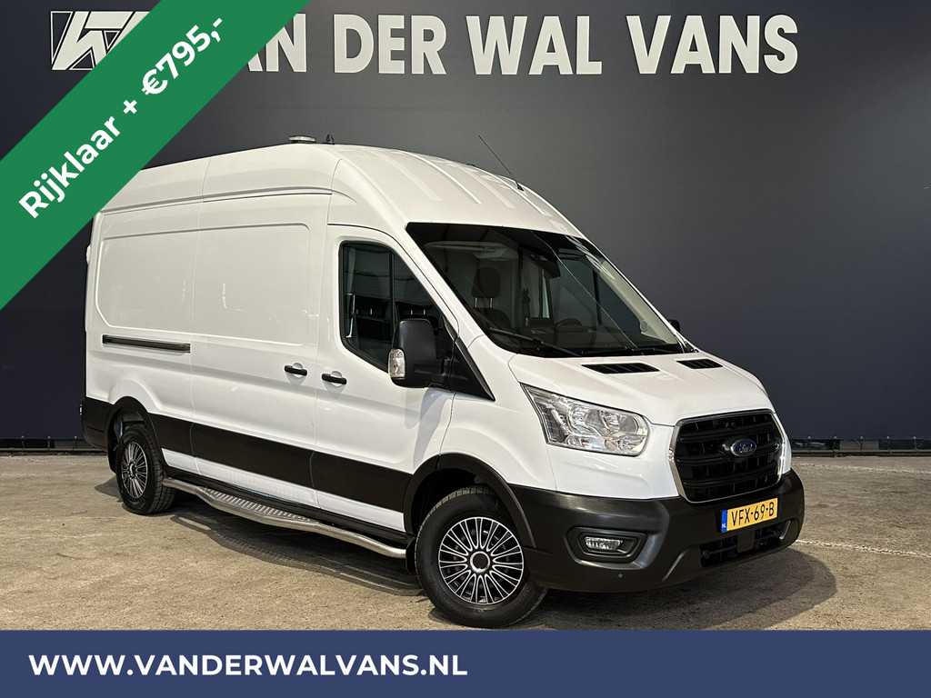 Ford Transit 2.0 TDCI 170pk L3H3 Euro6 RIJKLAAR Airco | Camera | Android auto | 3500kg Trekhaak | Cruisecontrol Sidebars, Parkeersensoren, bijrijdersbank, verwarmde voorruit