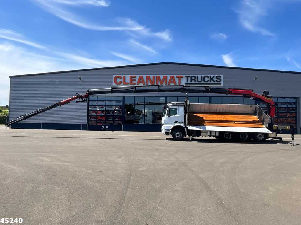 Mercedes-Benz Arocs 3251 8x4 Euro 6 Retarder Palfinger 34 Tonmeter laadkraan  + Fly-Jib 2 zijdige kipper Just 146.766 km!