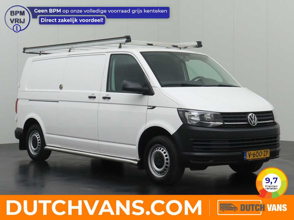 Volkswagen Transporter 2.0TDI Lang Achterdeuren | Imperiaal | Trekhaak | Airco | 3-Persoons | Betimmering | Gate Locks