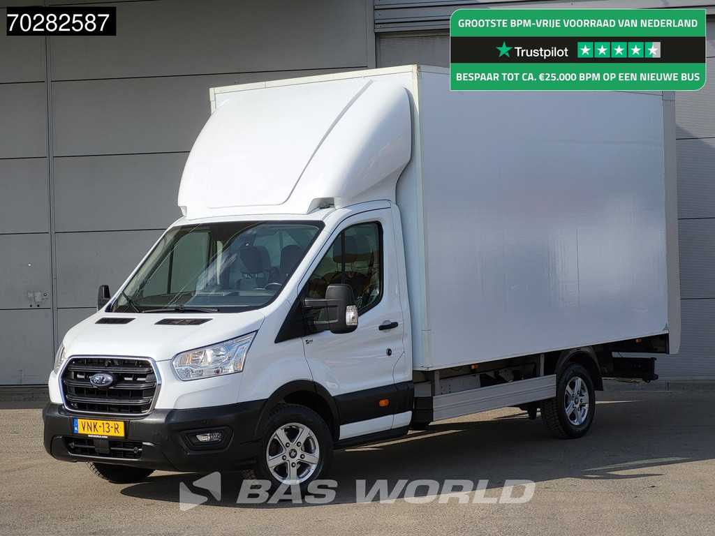 Ford Transit 130pk Laadklep Zijdeur Bakwagen Airco Cruise Camera Euro6 Koffer Meubelbak 21m3 Airco Cruise control