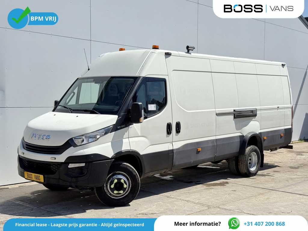 Iveco Daily 70C18 3.0L L4H2 Dubbellucht Airco Cruise Control Dubbele Schuif Oprijplaat Trekhaak Camera Tachograaf