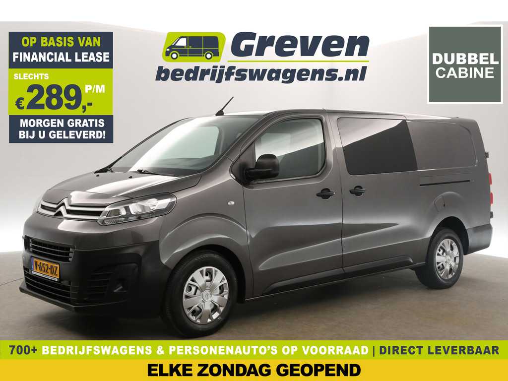 Citroën Jumpy 2.0 BlueHDI L3H1 | Dubbele Cabine | 5 Persoons | Airco Cruise 2xSchuifdeur Parkeersensoren Elektrpakket