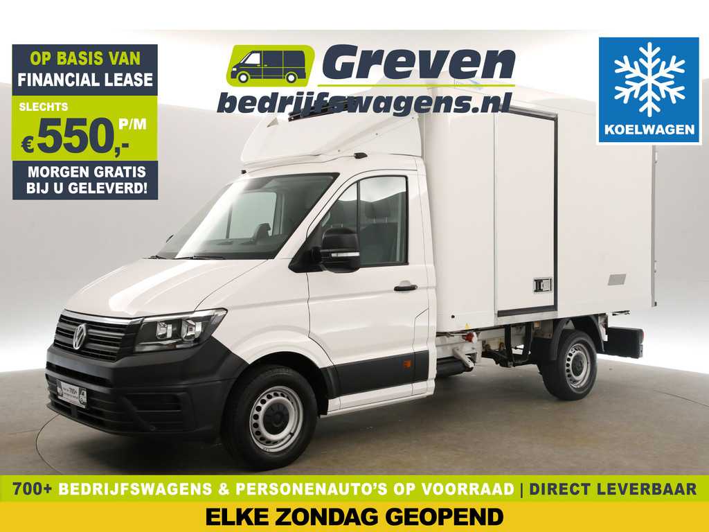 Volkswagen Crafter 35 2.0 TDI 177PK Koelwagen Bakwagen Zijdeur Airco Koelauto 3 Persoons Laadbak Achterdeuren Elektrpakket