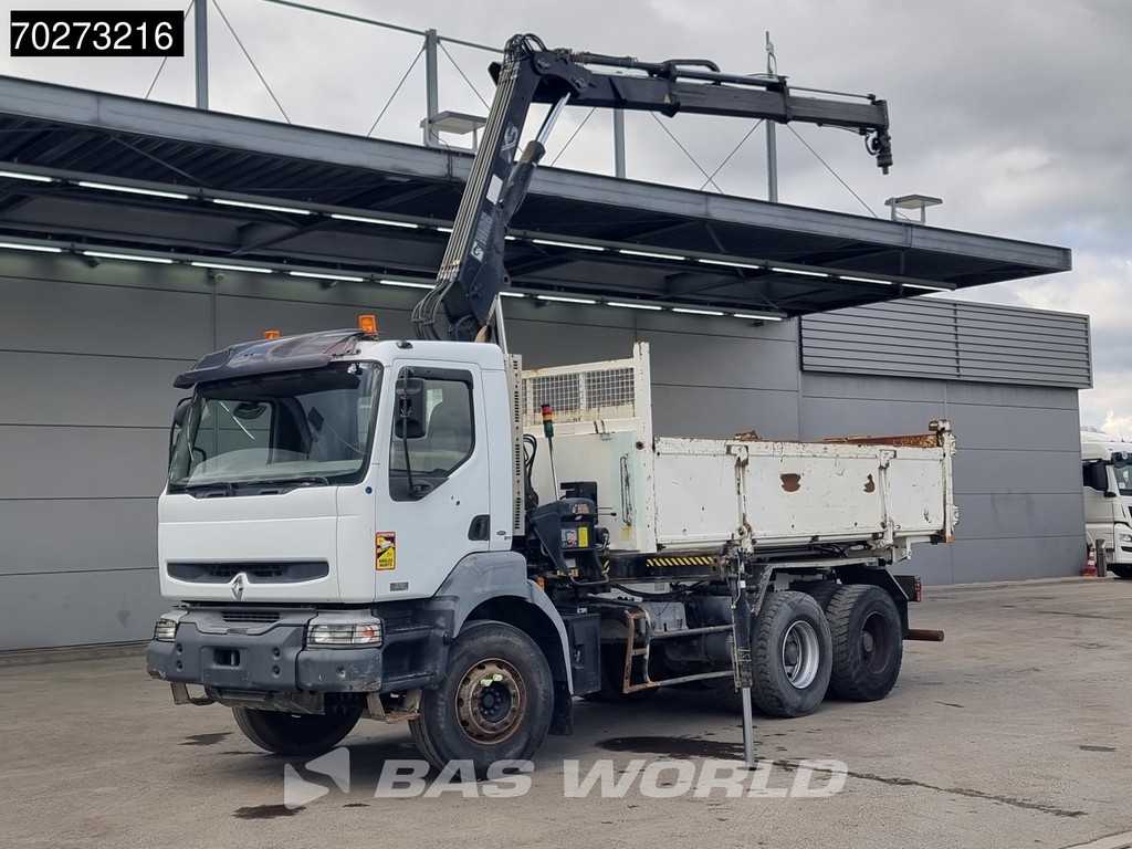 Renault Kerax 360 6X4 Hiab 144 B-2 Hiduo Kran Manual Big-Axle Steelsuspension Euro 3