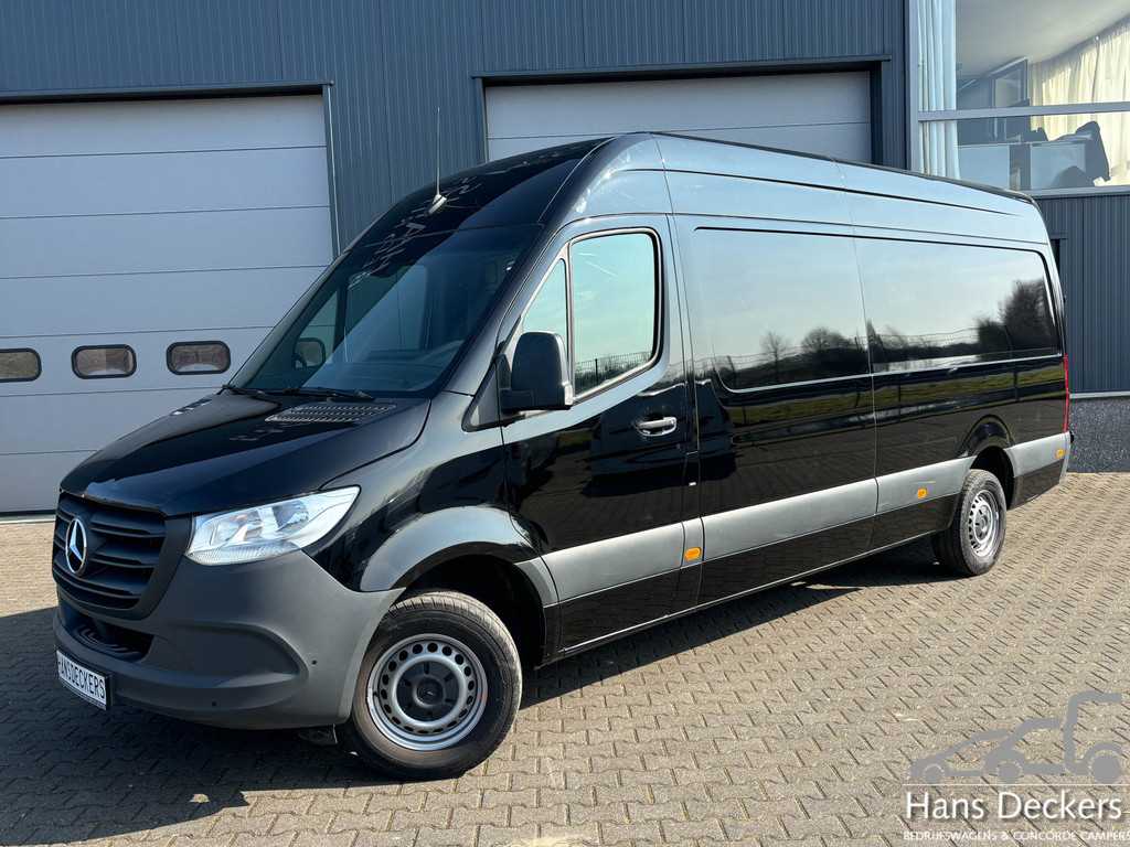 Mercedes-Benz Sprinter L3 H2 317 Zwart MBUX Fabrieksgarantie 170PK BPM Vrij 