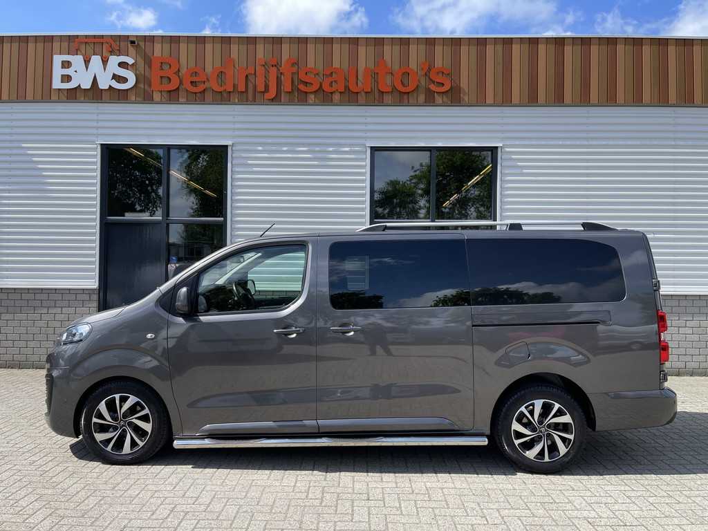Citroën Jumpy 2.0 BlueHDI 180pk automaat Business XL L3H1 DC  5 persoons S&S / € 29.950 marge / vrij van btw / euro 6 diesel / airco / cruise / navi / camera / leer / trekhaak / rolstoel lift