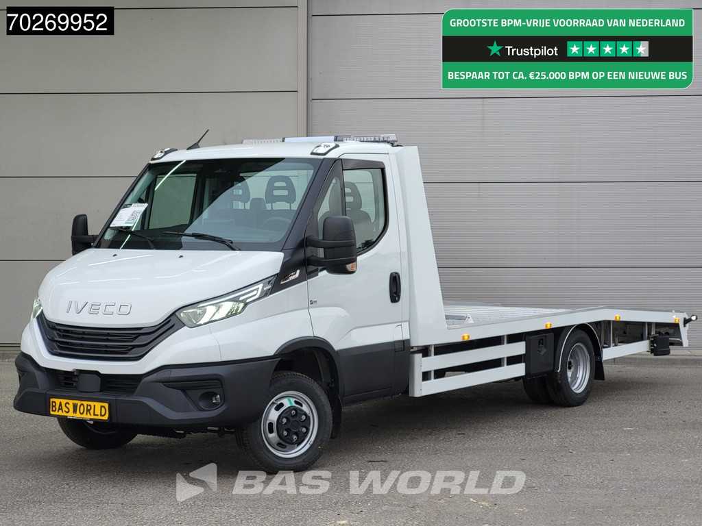 Iveco Daily 35C18 3.0L Automaat Luchtvering Autotransporter 2025model LED Lier Zwaailamp Oprijwagen Cartransporter Trekhaak Cruise control