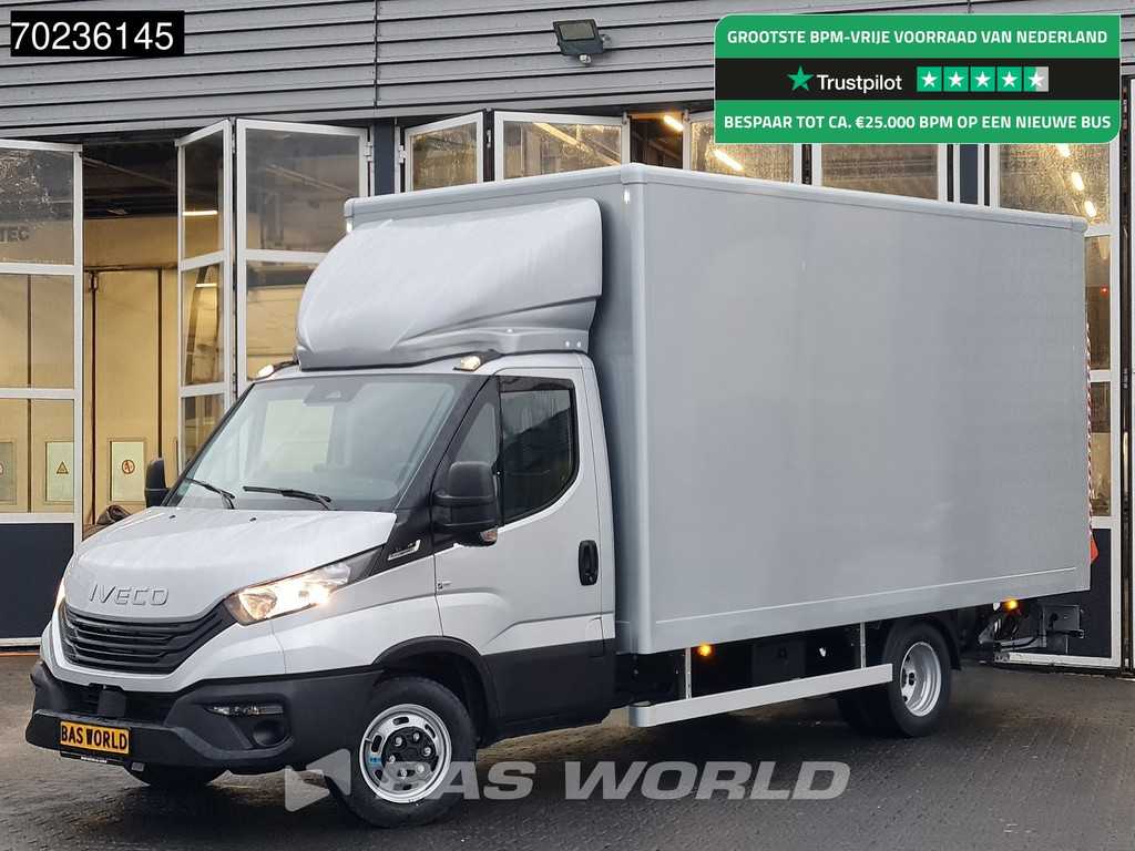 Iveco Daily 35C18 2025 MODEL 3.0L Automaat 1000kg Laadklep ACC Navi Airco Zijdeur Bakwagen Meubelbak Koffer 21m3 Airco
