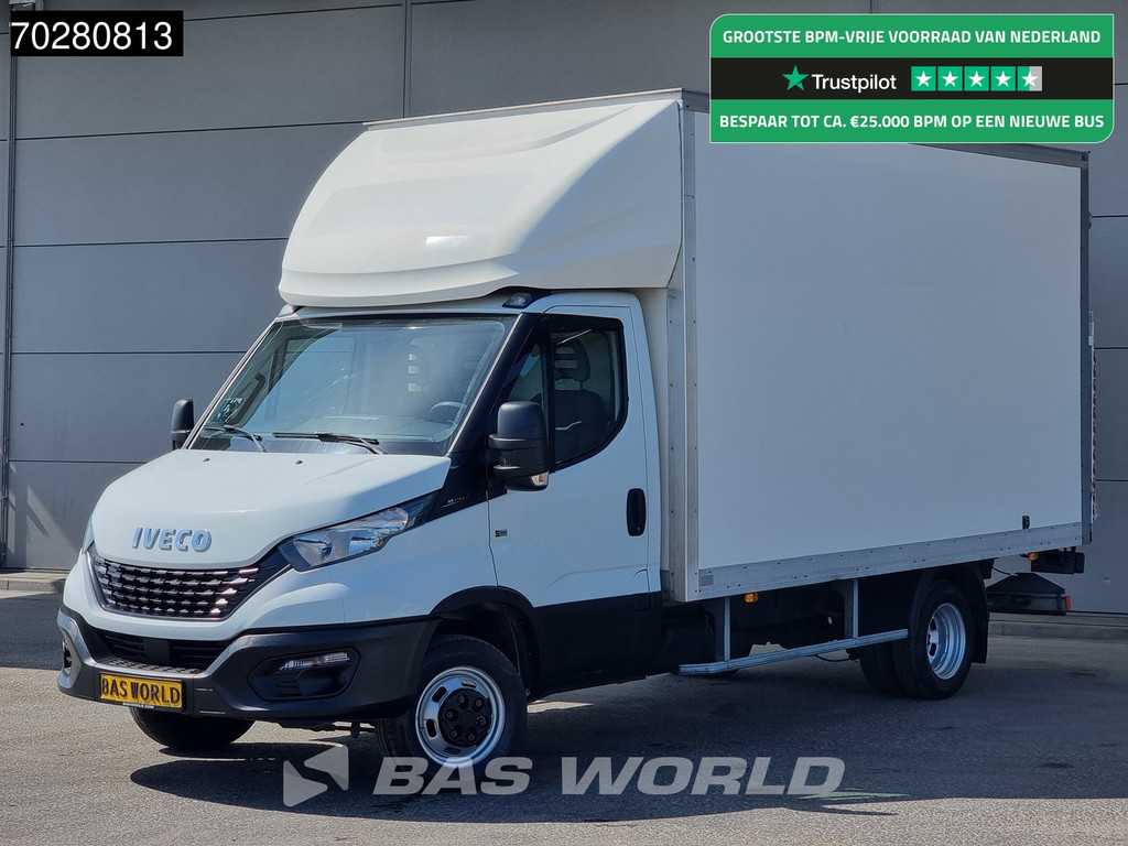 Iveco Daily 35C14 Laadklep Dubbellucht Bakwagen Airco Cruise Euro6 Koffer Meubelbak 22m3 Airco Cruise control