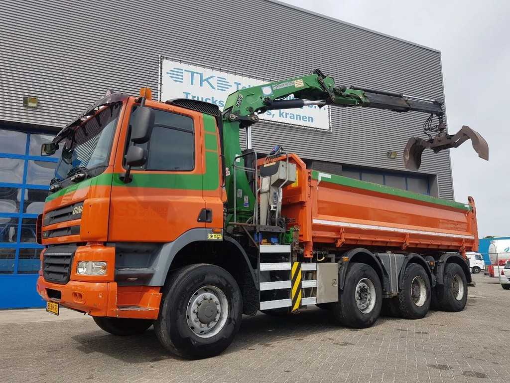 GINAF X 4343 TS 8x6 Kipper kraan HMF 2020 dump truck