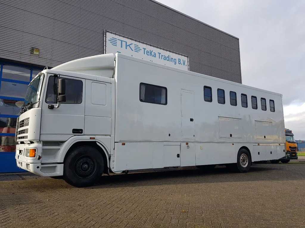 DAF 95.350 Paardenwagen met zitverblijf 7 paarden 7 horses horse truck