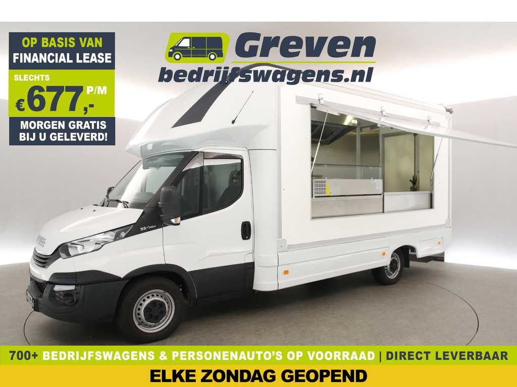 Iveco Daily 35S14 2.3 410 | Foodtruck | Patatwagen | Verkoopwagen | Patatkraam | Frietwagen | Snackwagen | Zijdeur Airco Camera Treeplank
