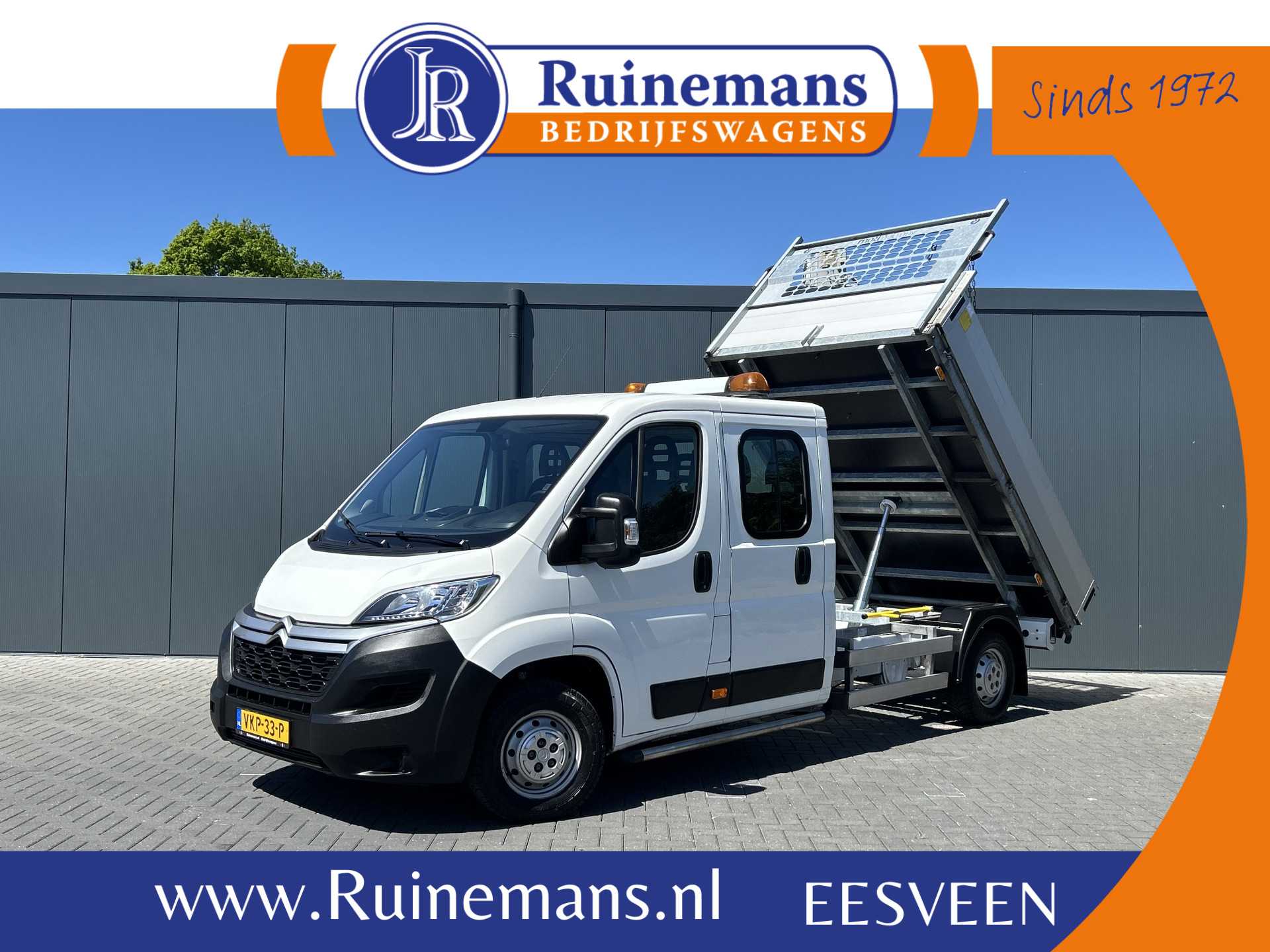 Citroën Jumper 2.2 BlueHDi 141 PK EURO 6 / L4 MAXI / KIPPER / 7 PERS / DUBBELE CABINE / PICK UP / 2.5 TONS TREKHAAK / LED