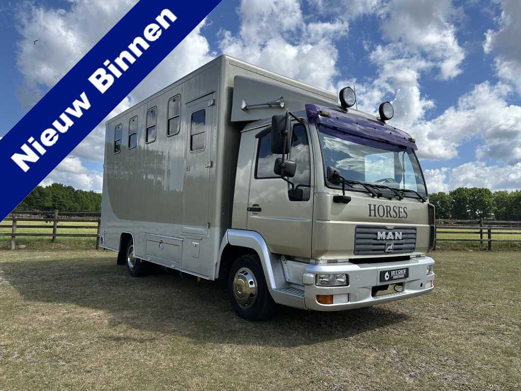 Man 4-paards 7.5T paardenvrachtwagen JWR Roelofsen opbouw!