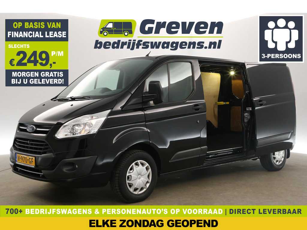 Ford Transit Custom 2.0 TDCI L2H1 Airco Cruise Camera 2xSchuifdeur 3 Persoons PDC Elektrpakket Trekhaak