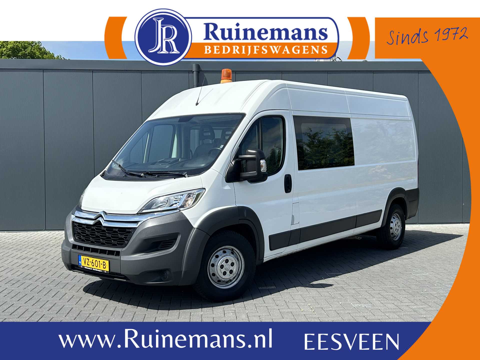 Citroën Jumper 35 2.2 HDI DC 150 PK Zwaar / L3H2 MAXI / 1e EIG. / 7 PERS DUBBEL CABINE / AIRCO / NAVI / CAMERA / INRICHTING / 3 TONS TREKHAAK
