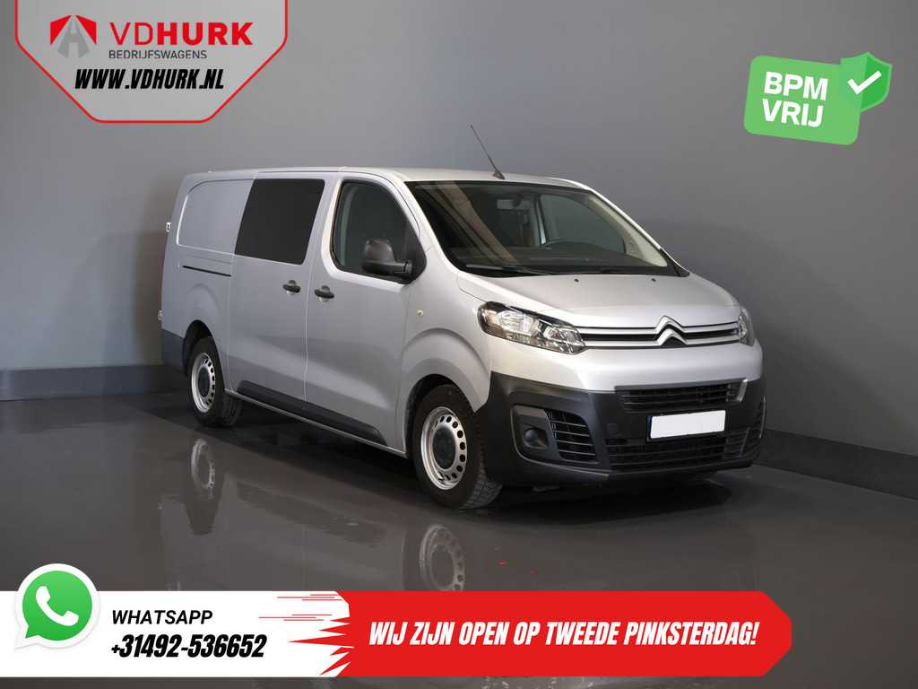 Citroën Jumpy 2.0 HDI 125 pk BPM VRIJ! DC Dubbel Cabine Climate/ Carplay/ Cruise/ Navi/ Trekhaak/ PDC